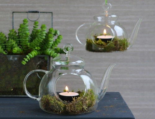 Флорариум - подсвечник под чайную свечу "Чайничек", стекло, 14 см, 4 SEASONS фото 3