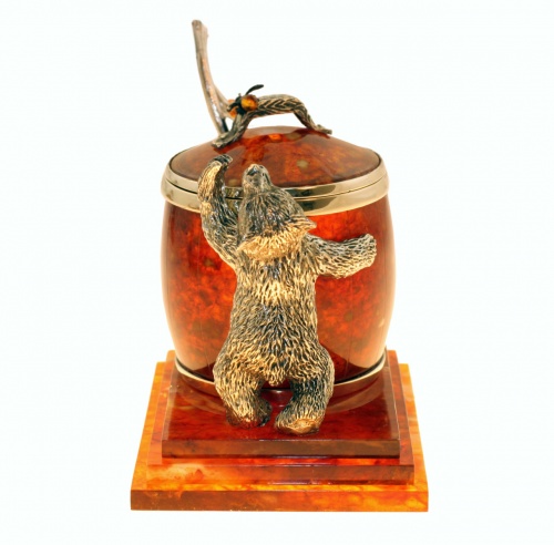 Сувенир "Медовый медведь" из янтаря, medv.10 фото 3