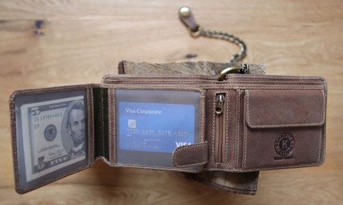 Бумажник Klondike Happy Eagle, коричневый, 12,5x10 см фото 13