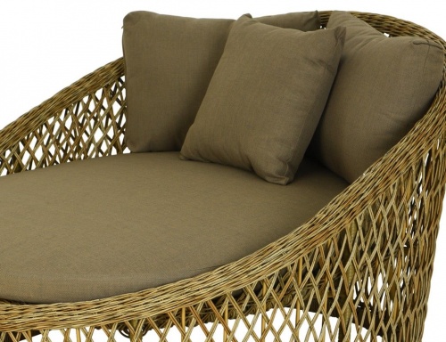 Дачный плетёный диван - кушетка "Фес", искусственный ротанг, 148x120x86 см, Kaemingk фото 2
