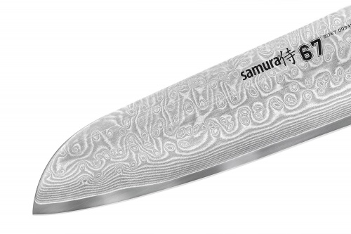 Нож Samura сантоку 67, 17,5 см, дамаск 67 слоев, микарта фото 3