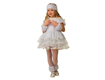 Карнавальный костюм Снежинка Снеговичка, размер 116-60, Батик