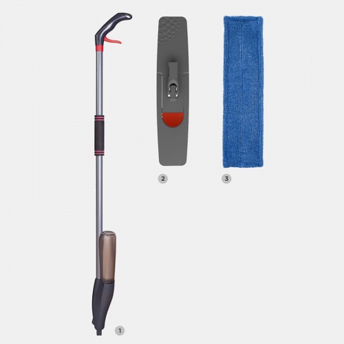 Швабра для мытья пола с распылителем, телескопической ручкой 130 см и насадкой фото 9