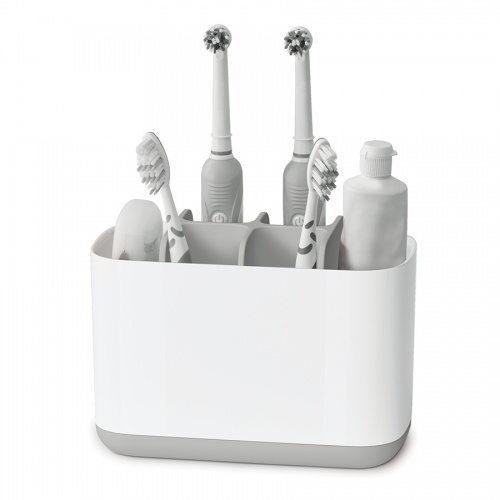 Органайзер для зубных щеток EasyStore большой белый-серый фото 6