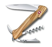 Нож Victorinox Wine Master, 130 мм, 6 функций, оливковое дерево, 0.9701.64