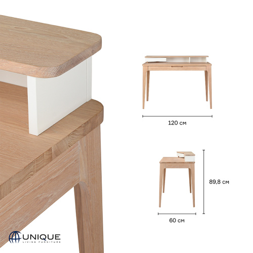 Стол письменный unique furniture, amalfi, 120х60х89,8 см фото 10