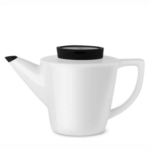 Заварочный чайник с ситечком Infusion 1,2 литра, из фарфора, белого цвета фото 2