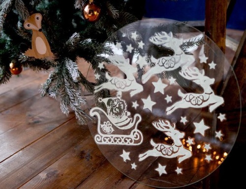 Набор светящихся наклеек "Санта и олени", 29.5х40 см, Peha Magic фото 3
