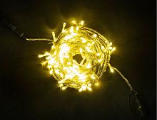 Светодиодная гирлянда 24V Premium Led 200 шампань LED ламп 20 м, прозрачный СИЛИКОН, соединяемая, контроллер, IP54, Laitcom