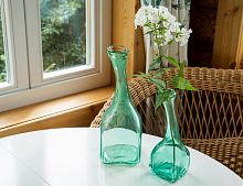Стеклянная ваза "Фуджи", зелёная, Edelman