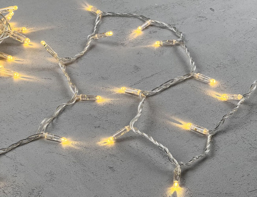 Гирлянды на дерево Клип Лайт Quality Light Cap 60 м, 600 теплых белых LED ламп, прозрачный ПВХ, IP65, BEAUTY LED фото 4