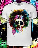 Мужская футболка"Hippy Skull"