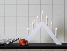Декоративный светильник-горка JARVE, деревянный, 7 тёплых белых ламп, 41х36 см, STAR trading