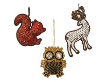 Набор ёлочных игрушек СКАЗОЧНЫЙ ВИЗИТ, текстиль, 13 см, 3 шт., Kaemingk