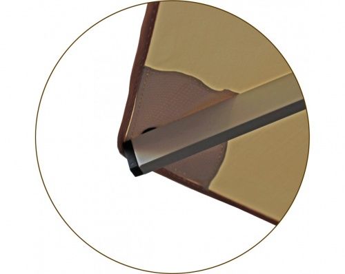 Зонт диаметром 3м с 8 стальными стержнями, с пружинным воланом фото 3