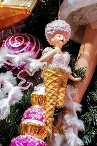 Ёлочная игрушка "Балеринка вафелька", полистоун, 18 см, разные модели, Goodwill фото 2