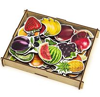 Развивающее пособие из дерева Пазл-набор «Овощи, фрукты, ягоды»