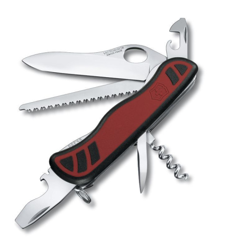 Нож Victorinox Forester, 111 мм, 10 функций, с фиксатором лезвия,  с чёрным, 0.8361.MC