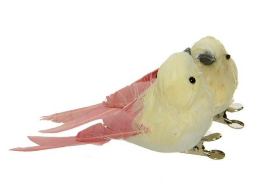 Набор ёлочных игрушек "Романтичные пташки" на клипсе, перо, 11-17.5 см, 2 шт, Kaemingk фото 2