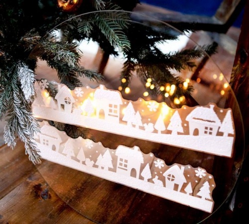 Набор наклеек "Снежная деревушка", фетр с глиттером, 24х44.5 см, Peha Magic фото 4