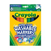 Смываемые фломастеры Crayola Супер чисто с толстым наконечником, 8 шт.