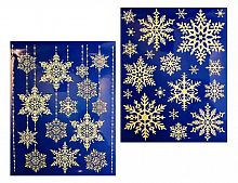 Набор стикеров для декорирования окна "Ажурные снежинки", 41х29 см, (2 листа), Peha Magic