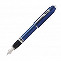 Cross Peerless Translucent Quartz - Blue Engraved Lacquer, перьевая ручка, М