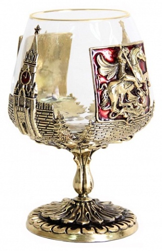 Набор из двух бокалов для коньяка Москва деревянная шкатулка фото 5