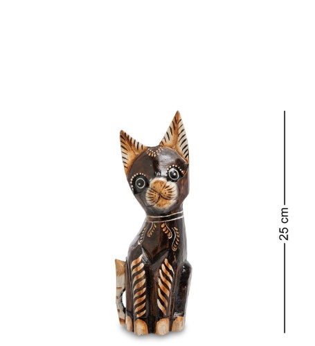 99-246 Фигурка «Кошка» н-р из трех 30,25,20 см (албезия, о.Бали) фото 4