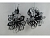 Ёлочное украшение ПАВЛИН, акрил, прозрачно-чёрный с серебром, 12 см, разные модели, Forest Market