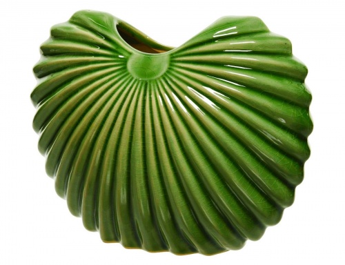 Фарфоровая ваза для цветов "Рокайль", зелёная, 29.5 см, Kaemingk