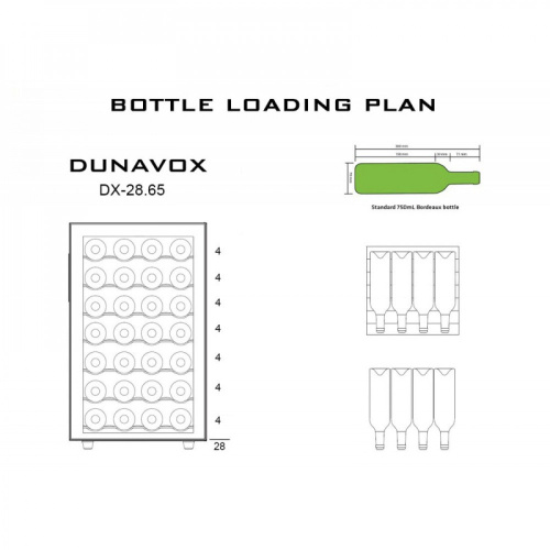 Винный шкаф Dunavox DX-28.65C фото 7