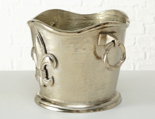 Ведерко для шампанского "Королевская лилия", металлическое, серебряное, 36х25 см, Boltze фото 5