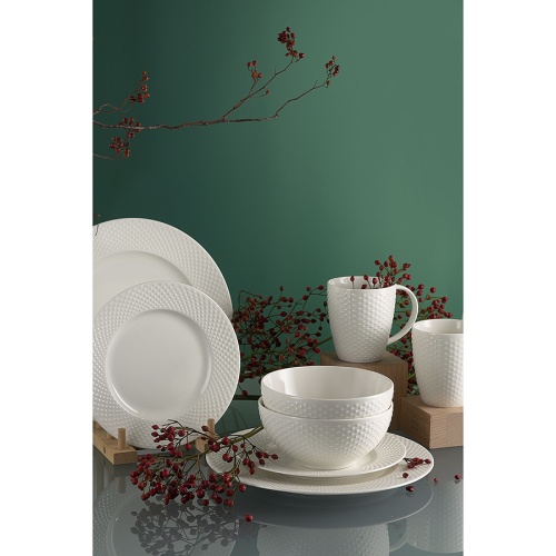 Набор из двух салатников белого цвета с фактурным рисунком из коллекции essential, 16см фото 2