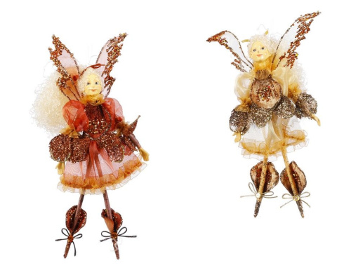Кукла на ёлку "Фея - кокетливая искорка", полистоун, текстиль, 31 см, Edelman, Noel (Katherine's style)