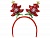 Новогодний карнавальный ободок "Весёлые ёлочки" с пайетками, красный, 23 см, Koopman International
