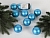 Набор однотонных пластиковых шаров, матовые, бирюзовые, 60 мм, упаковка 10 шт., Winter Decoration