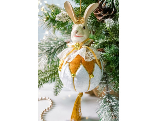 Ёлочная игрушка КРОЛИК АЛИСЫ, полиэстер, 25 см, Winter Deco
