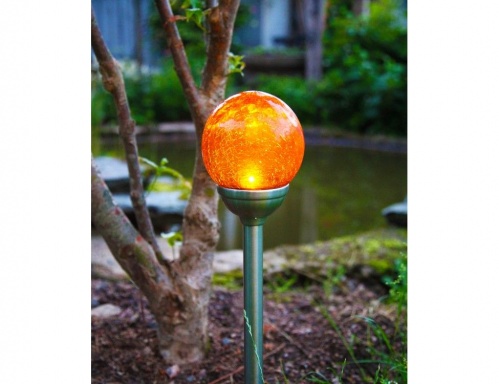 Садовый светильник ROMA, янтарная LED-лампа, солнечная батарея, 45х12 см, STAR trading фото 2