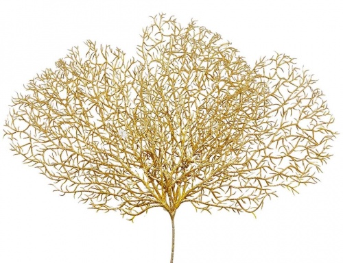 Декоративная ветка "Коралловый веер", золотой, 33 см, EDG фото 3
