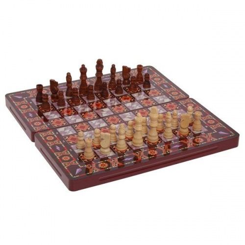 Игра настольная 3 в 1  (шахматы, шашки, нарды) L39 W19,5 H5,2 см 231296 фото 2