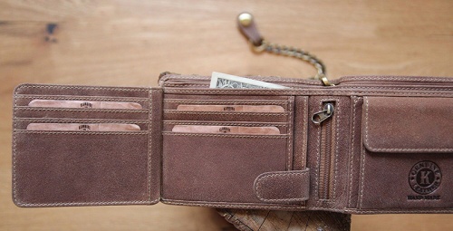 Бумажник Klondike Happy Eagle, коричневый, 12,5x10 см фото 14