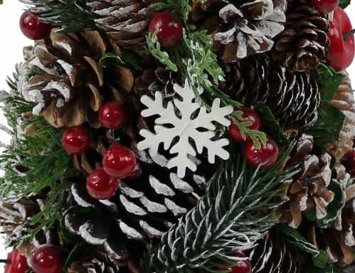 Настольная ёлочка "Лесной десерт" со снежинками, 52 см, Hogewoning фото 2