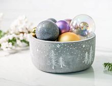 Кашпо из бетона ЛЕСНОЙ ЗВЕЗДОПАД, серый, 22 см, Kaemingk