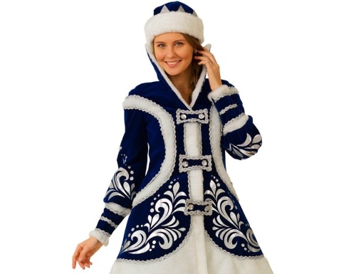 Карнавальный костюм Снегурочка Купеческая, размер 44-48, Батик фото 2