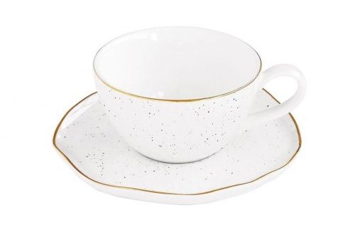 Чашка для кофе с блюдцем Artesanal (белая) без инд.упаковки, 55863