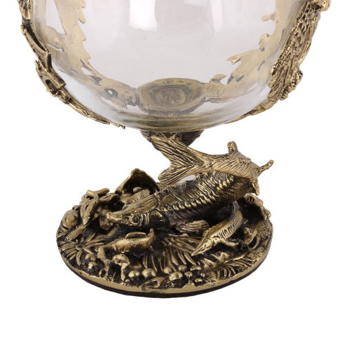 Бокалы - "Royal Elegance Glassware" - Бокал для коньяка "Осетр + орден 'С Юбилеем 80 лет'", из кристалла с накладкой, высотой 13 см, диаметром 6 см, ёмкостью 310 мл, упаковка 17х14х10 см фото 5