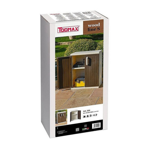 Тумба пластиковая Toomax Wood Line S узкая 2 двери 1 полка фото 2