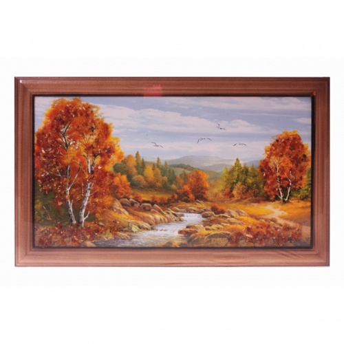 Картина "Осень" из янтаря, KR-16