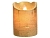 Светодиодная восковая свеча ПРАЗДНИЧНАЯ, с глиттером, золотая, тёплый белый LED-огонь колышущийся, 7.5x10 см, батарейки, таймер, Kaemingk (Lumineo)